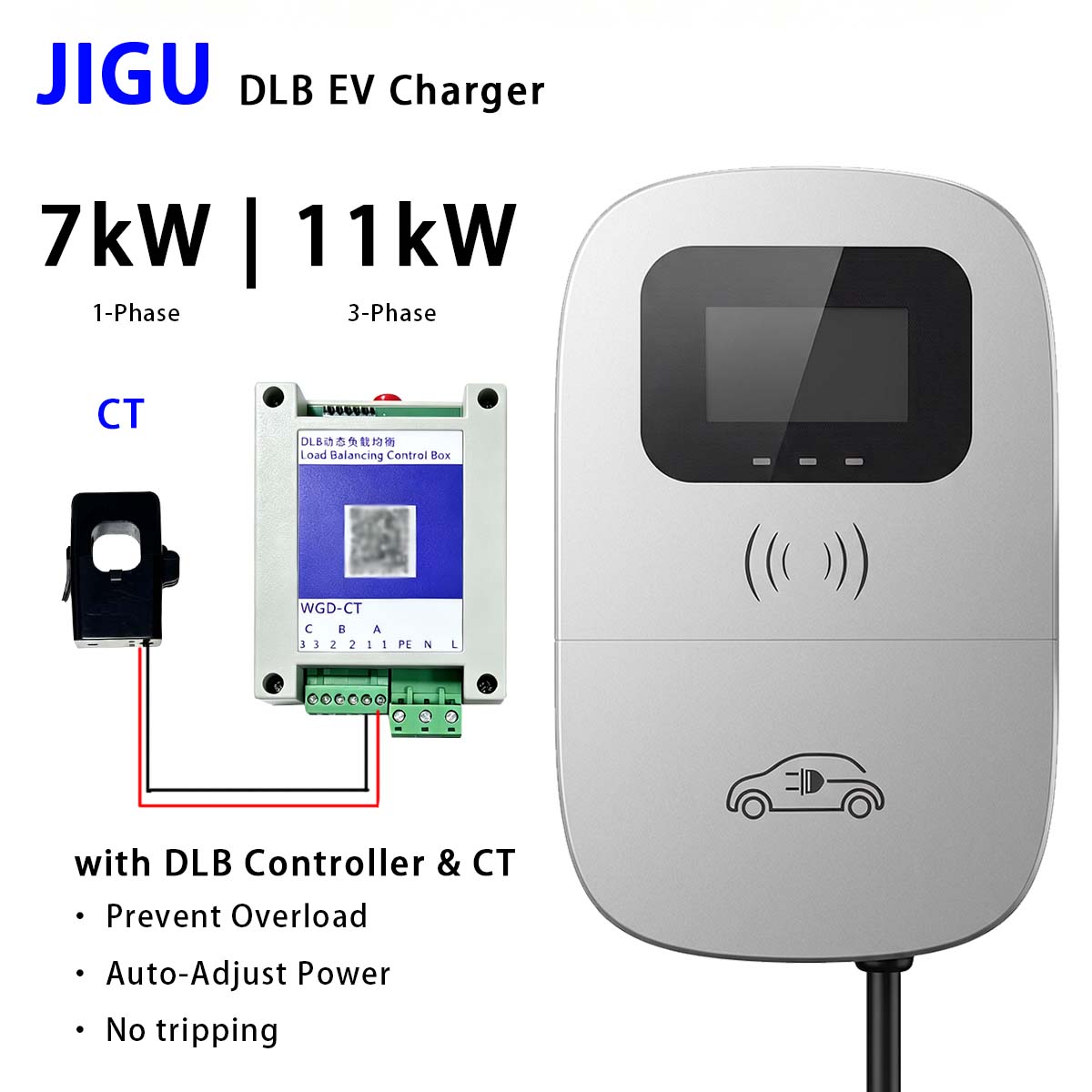 Wallbox Ev - JIGU Dynamische Lastverteilung EV-Ladegerät Typ 2