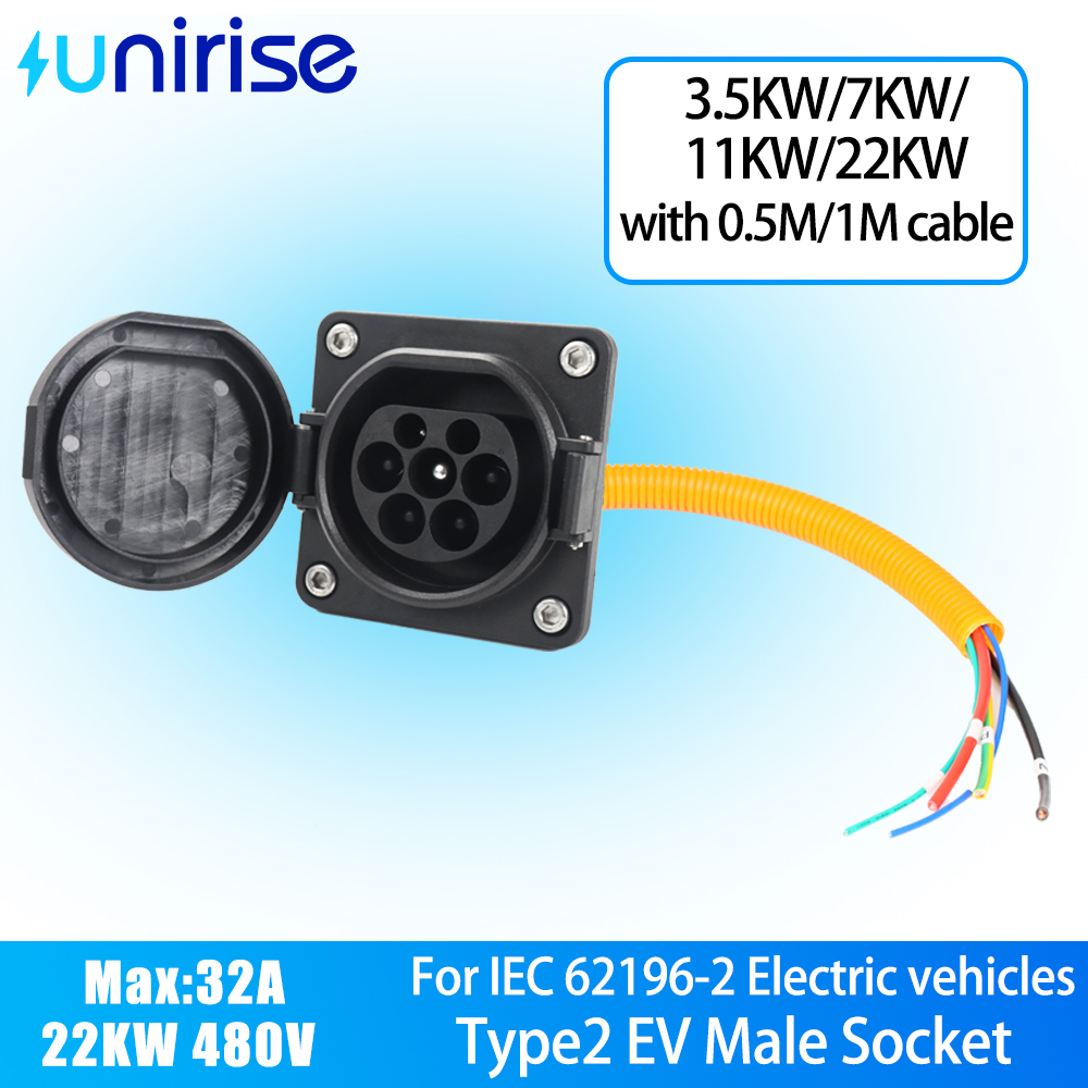 Ev Charging Cable - Unirise Typ2 EV-Autoladebuchse mit 0,5M/1M Kabel