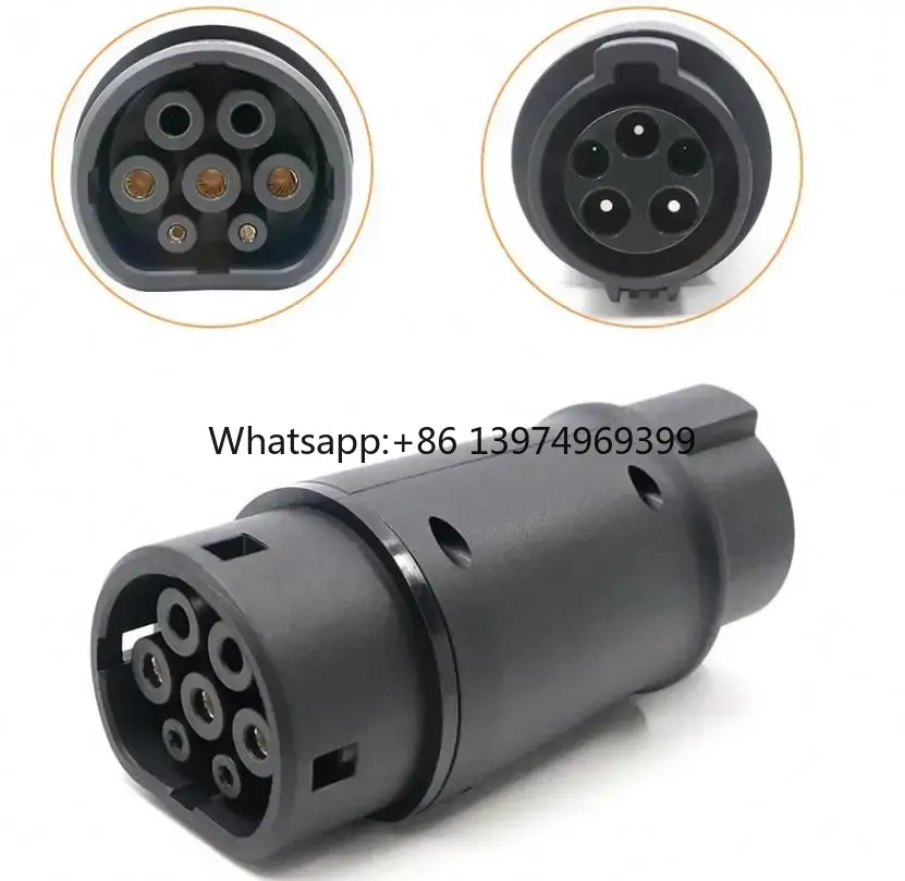 Ev Charger Adapter - 16A 32A EVSE-Adapter Elektrofahrzeug-Ladestecker SAE J1772